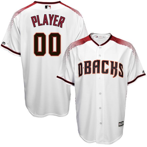Youth Arizona Diamondbacks Majestic White Brick Custom Cool Base MLB Jersey->customized mlb jersey->Custom Jersey